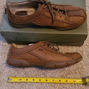 BORN Tania saddle tan lace up leather shoes sz 10